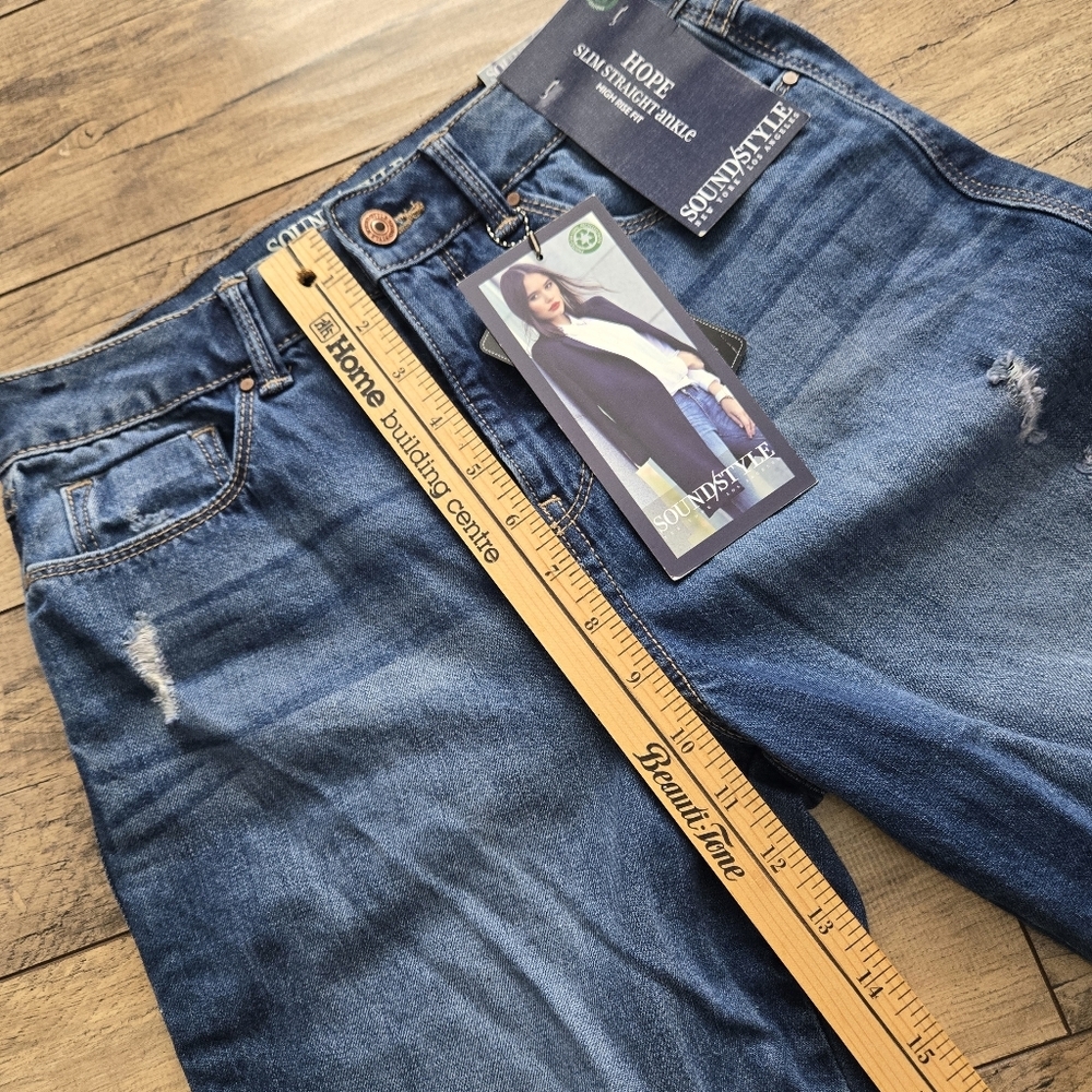 Soundstyle Hope Slim Straight Ankle High Rise Nwt Womens Size 4 Jeans - Picture 4 of 16